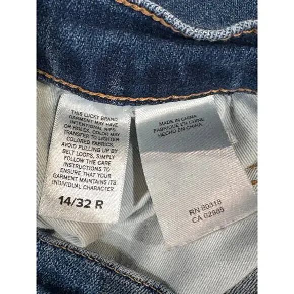 Lucky Brand Mid Rise Straight Sweet blue jeans women's size 14 - Picture 7 of 12